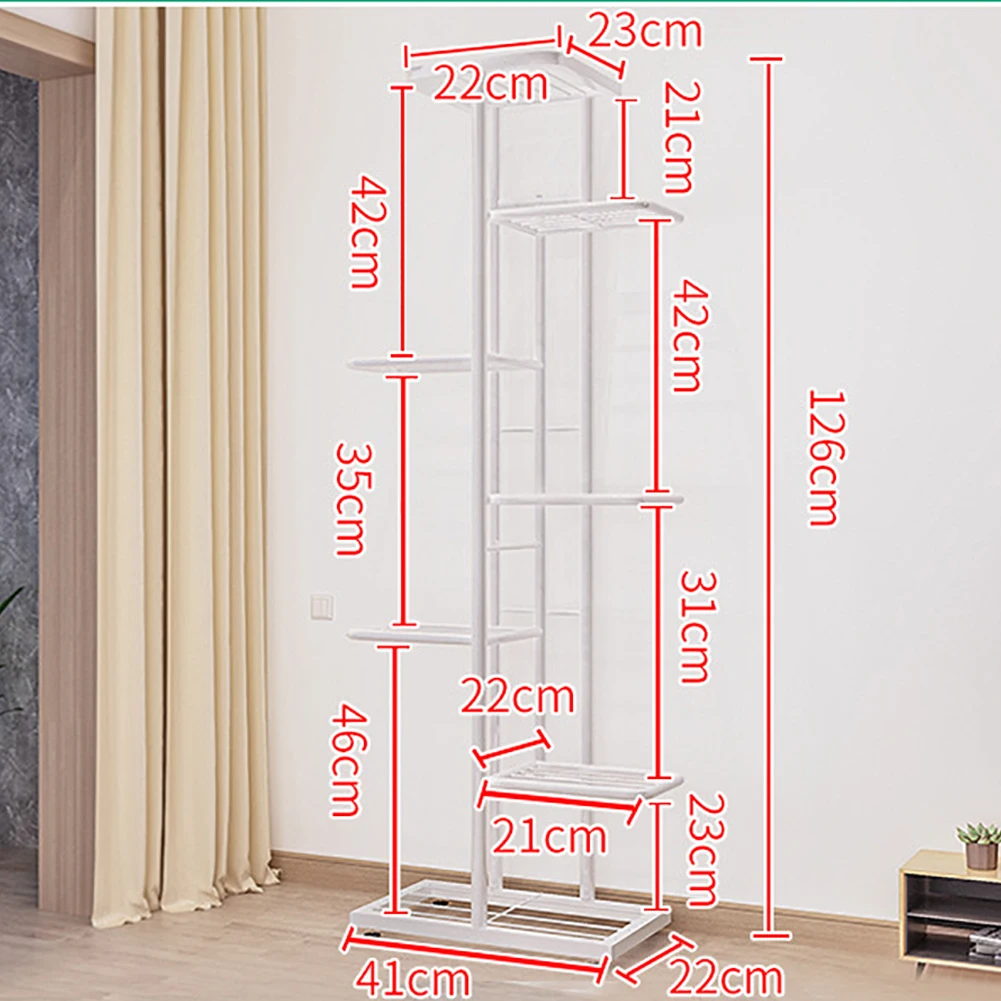 Plant Stand Indoor Outdoor, 7 Tier 8 Potted Multiple Flower Pot Holder Shelf, Plant Shelf Corner Display Rack For Patio Garden
