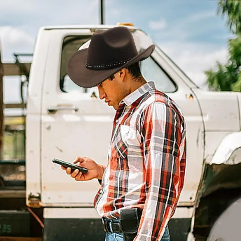 

Porkpie Hat Casual Top Hat Panama Hat Headwear Gift for Travel Photo Props 6XDA