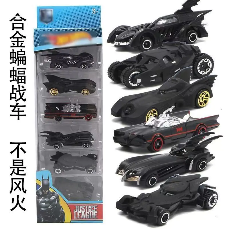 New 6pcs Batmobile Alloy Model Cars 1:64 Batman Tumbler 6 Generation Combination Home Decor Car Collection Toys For Childrens