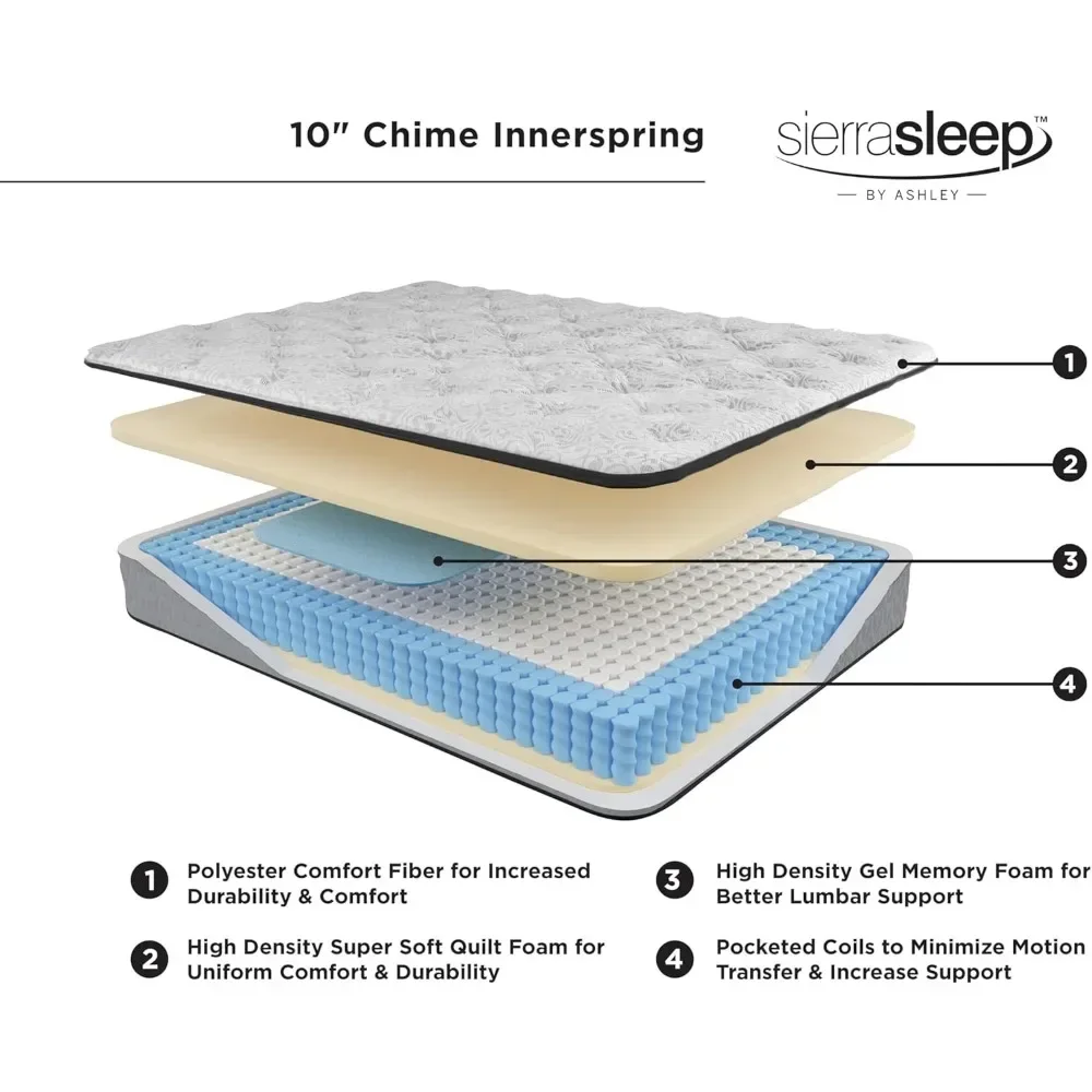 10 inch medium hardness mixed mattress with cooling gel memory sponge image 5