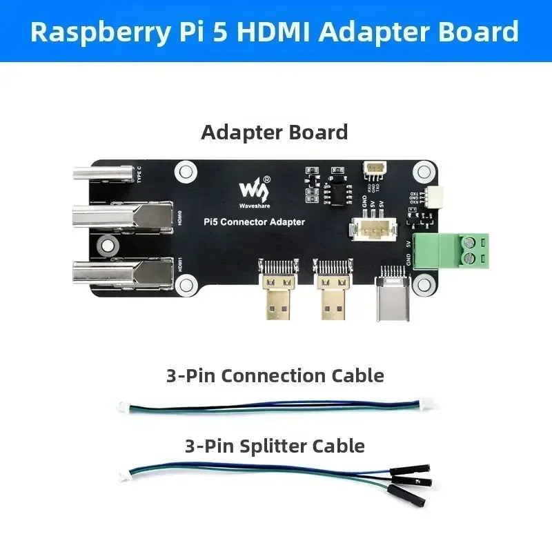 Dual 4K Output For PCIe to M2 Adapter for Raspberry Pi 5 Supporting NVMe SSDs 2230 2242 Sizes and Boot from SSD Feature