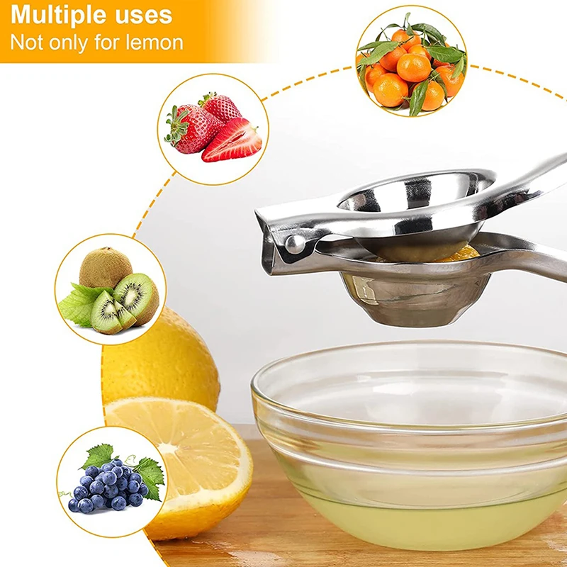 1pc Stainless Steel  Hand Manual Juicer Kitchen Tools for Lime Lemon Orange Fruits Juicer Lemon Press Citrus Squeezer