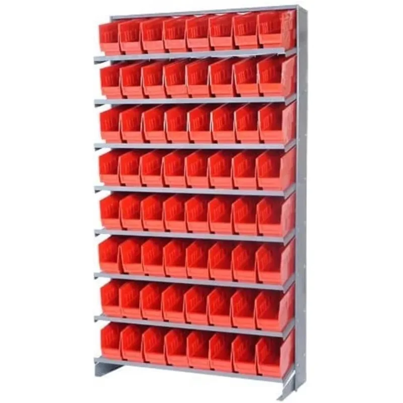 Storage Systems Single Sided Pick Rack W/ 64 Bins Blue