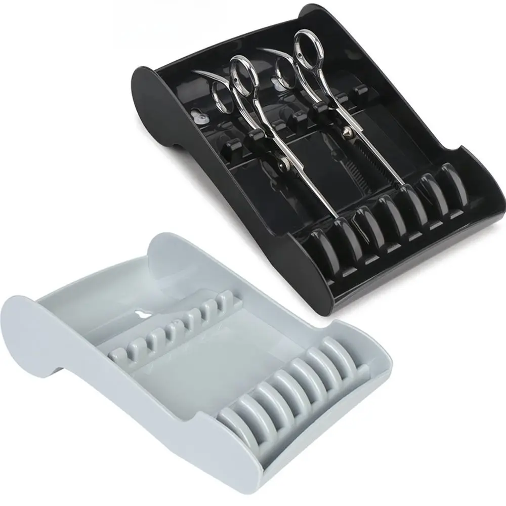 

8 Slot Salon Scissors Holder Large Capacity with 2 Suction Cup Barber Scissors Storage Rack Portable Strong Adsorption