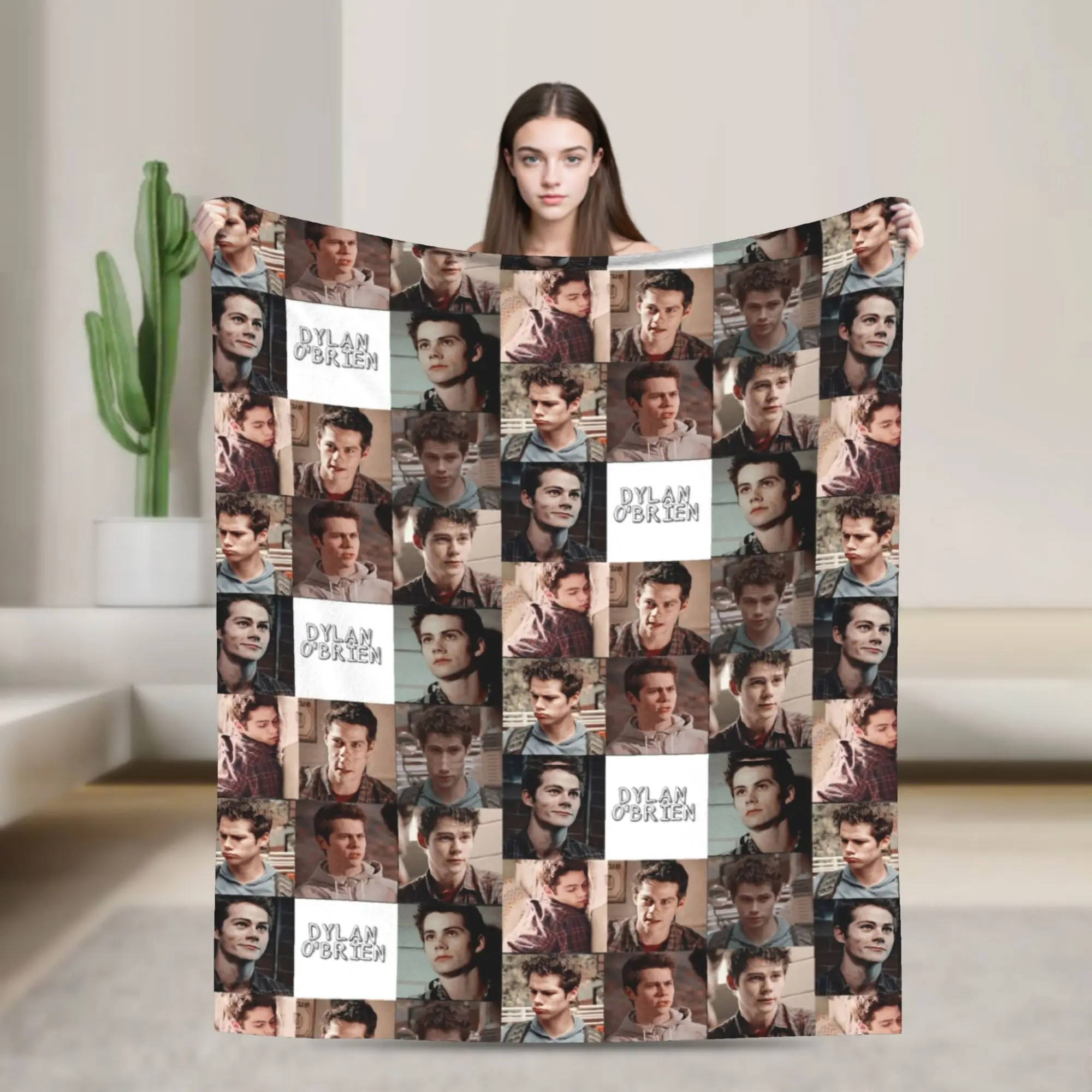 Dylan O'Brien Knitted Blanket Flannel Actor Ultra-Soft Throw Blanket for Home Couch Bedroom Quilt