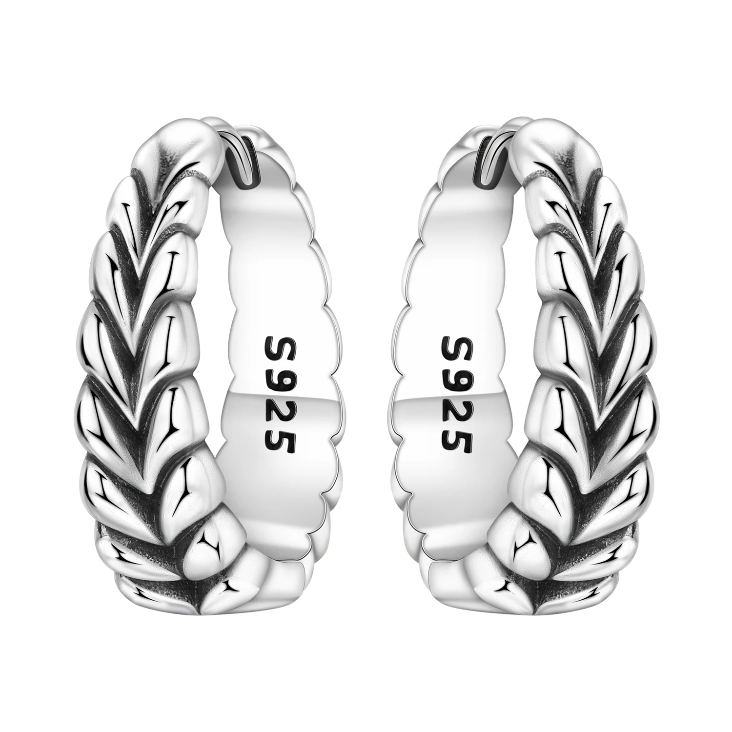 MISEFF S925 Sterling Silver Earring Basic Braided Cord Earrings Original Fashion Jewelry For Women Birthday Valentine's Day Gift