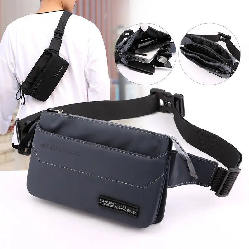 New Outdoor Sports Close-Fitting Duffle Bag Waist Travel Bag Trendy Men's Chest Crossbody Multi-Functional Fashion Bags Storage