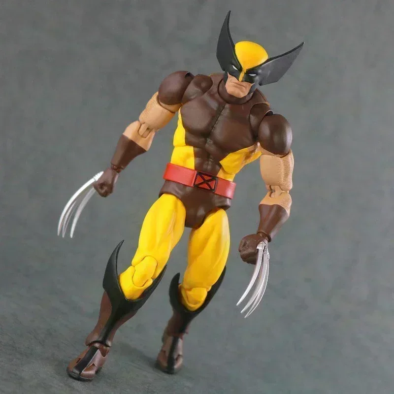 Em estoque ct brinquedos mafex 096 wolverine figura marrom quadrinhos x-men figura de ação mafex 138 shf anime estatueta ko modelo brinquedo crianças presentes