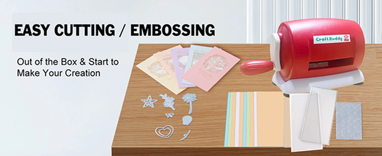 3.35 Inch Wide Opening Die Cutting and Embossing Machine, Multi-functional Manual Craft Machine with Cutting A&B Plate, 6 Stylish Colors for Scrapbooking, Card Making, Handmade Paper Art DIY Crafts