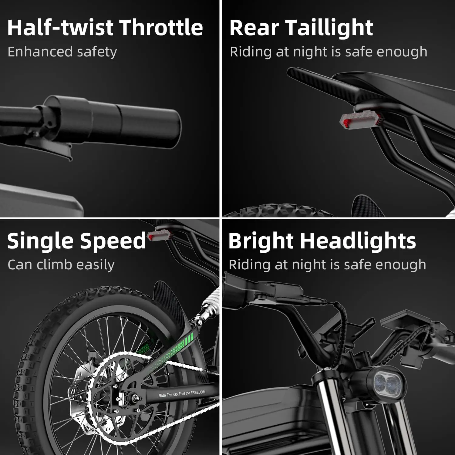 Freego Nova 3 دراجة كهربائية ثنائي الوضع دراجة ترابية كهربائية 3000 واط محرك 60 فولت 25 أمبير بطارية 40MPH على الطرق الوعرة دراجة الفرامل الهيدروليكية