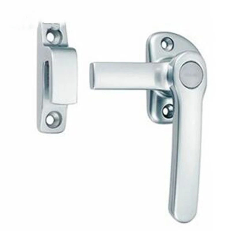 Black Plastic Door Lock Adjustable Knurled HeadU butterfly Handle Rotating 360 Degree Handle DoorLock
