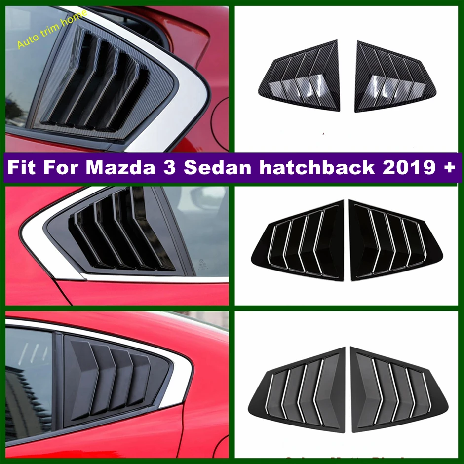 

Tail Rear Window Scoop Louvers Spoiler Decoration Panel Cover Trim Fit For Mazda 3 Sedan hatchback 2019 - 2022 Car Accessories