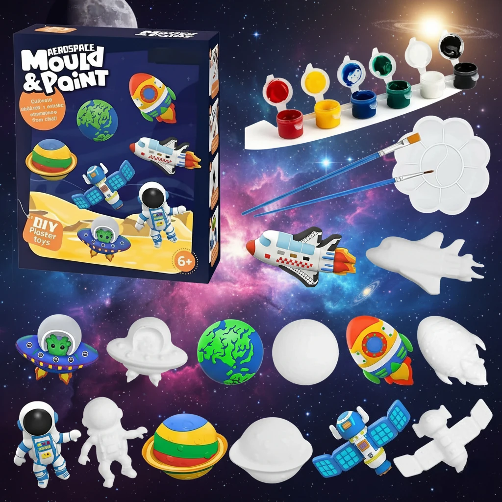 Zestaw do samodzielnego wykonania figurek z gipsu dla dzieci, kreatywne, ręcznie malowane lalki, zabawki do kolorowania dla maluchów, edukacyjne rękodzieło artystyczne, rozwój mózgu.