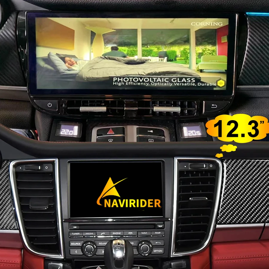 

1920*720 12.3 Screen Android 13 Autoradio Car Multimedia Video Player For Porsche Panamera 2010-2016 GPS Radio Stereo CARPLAY