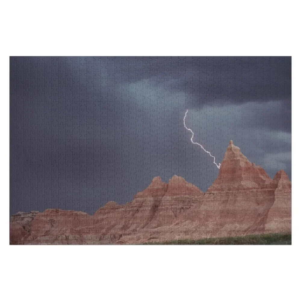 

Stormclouds Over the Badlands Jigsaw Puzzle Customizable Child Gift Children Customized Photo Puzzle