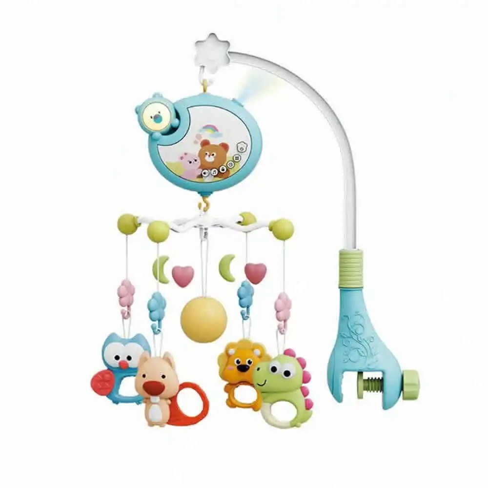 Baby Musical Crib Bed Bell Cot Mobile Moon&Star Dream Light Nusery Lullaby Toys Color Random