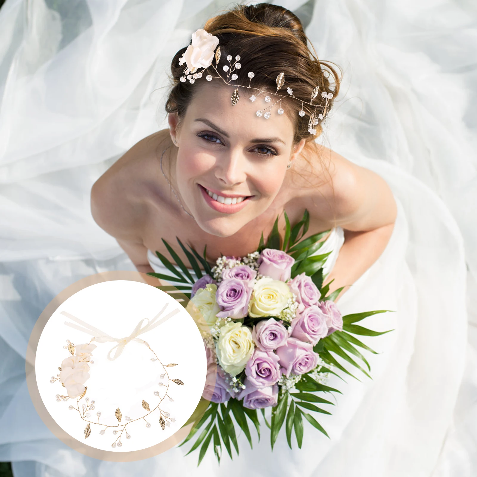 

Elegant Wedding Headband Bridal Headpiece Bridesmaid Hair Accessories Prom Party Hair Decoration Lightweight Comfortable For