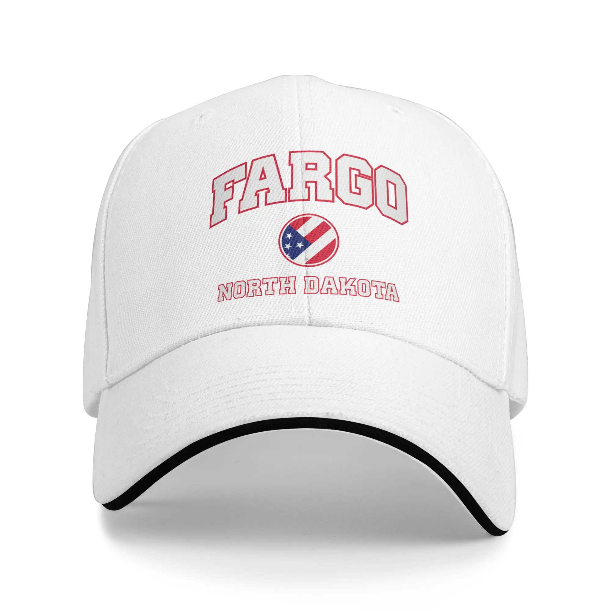 Fargo North Dakota Souvenir‌ Sandwich Baseball Cap Vintage France Travel Men Women Breathable Adjustable Headwear Golf Adult Hat