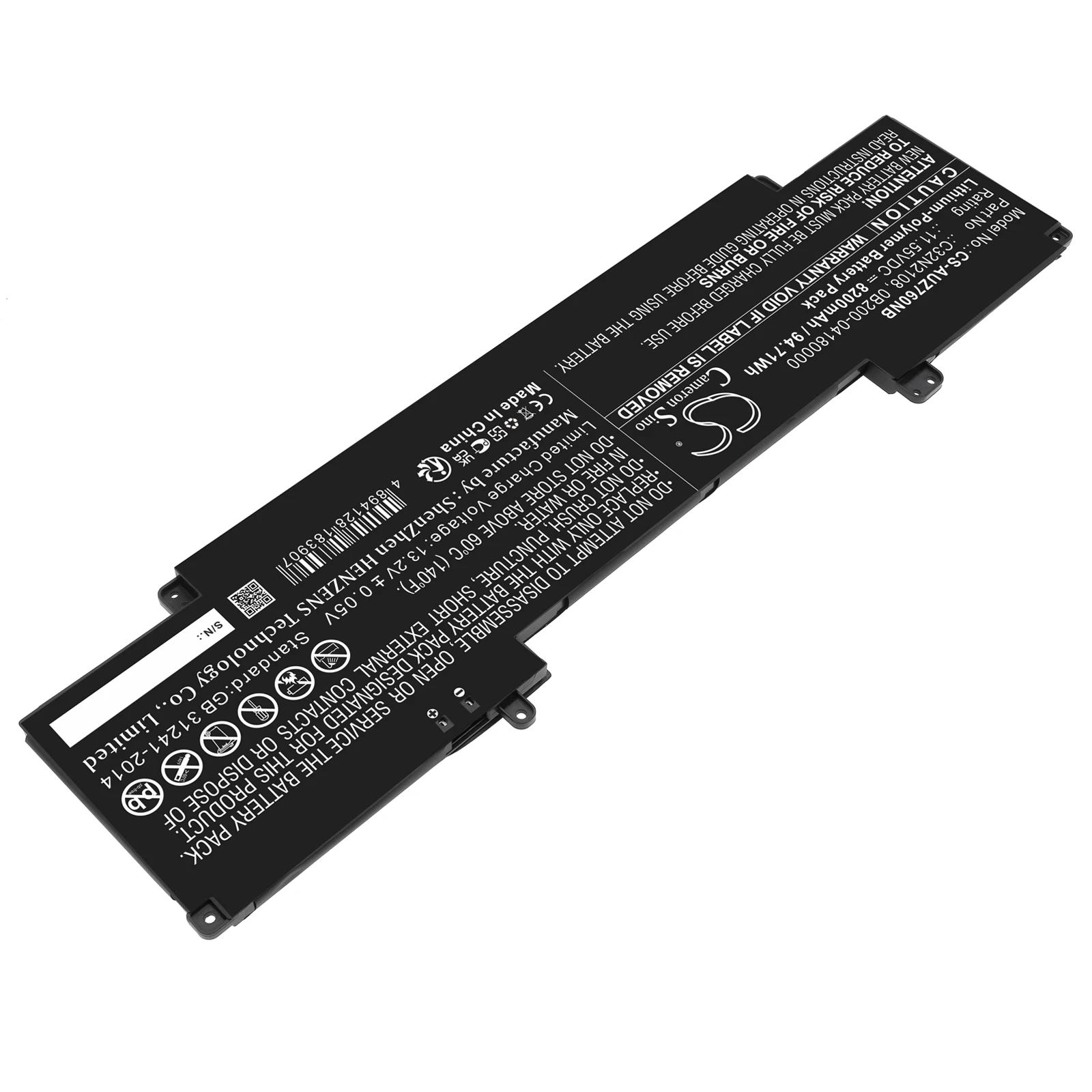 CS Replacement Battery For AsusZenbook Pro 16X OLED,UZ7602ZMC32N2108,0B200-04180000 8200mAh / 9