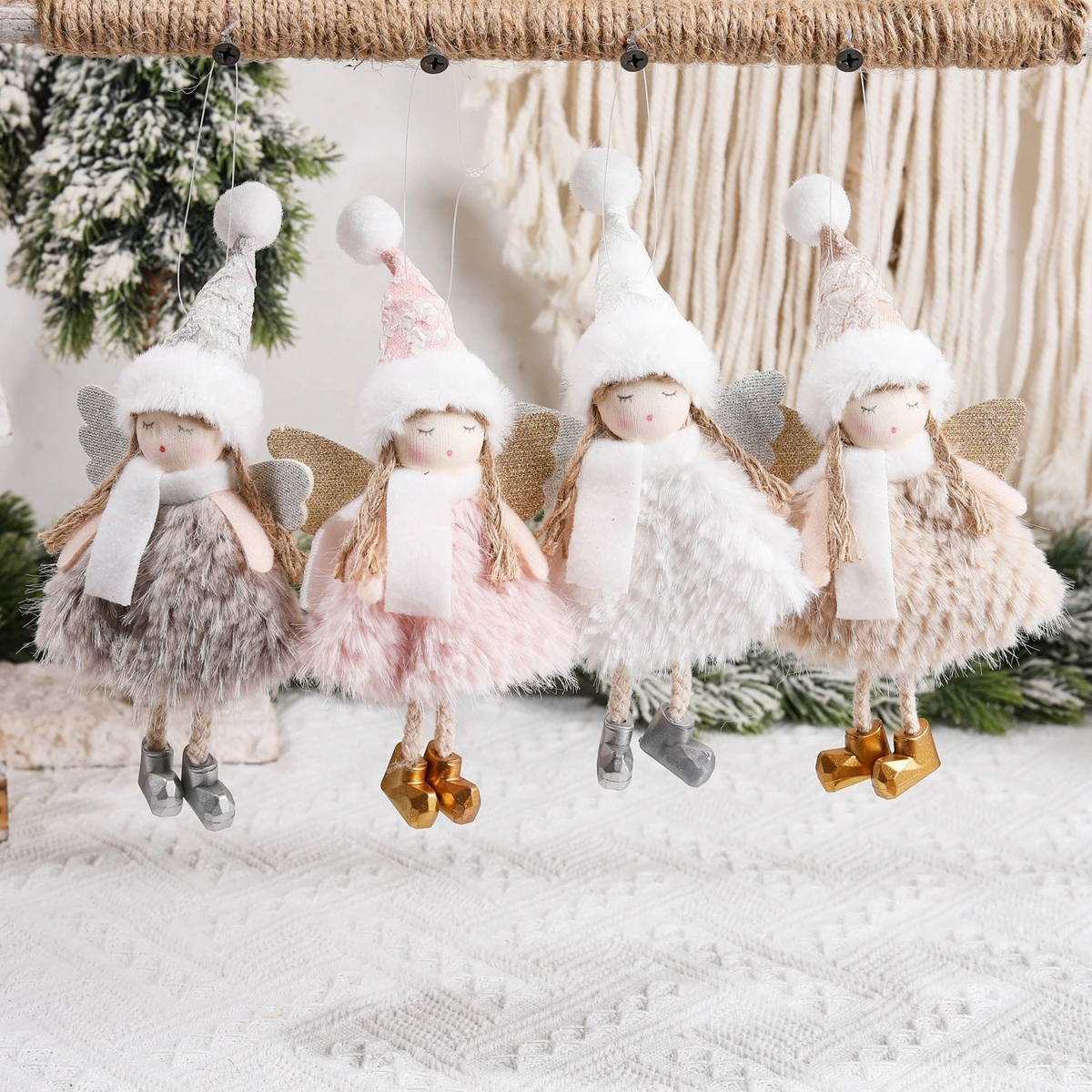 Angel Doll Christmas Ornaments Merry Christmas Decorations for Home Garland Christmas Tree Decor Navidad Xmas 2023 New Year 2024