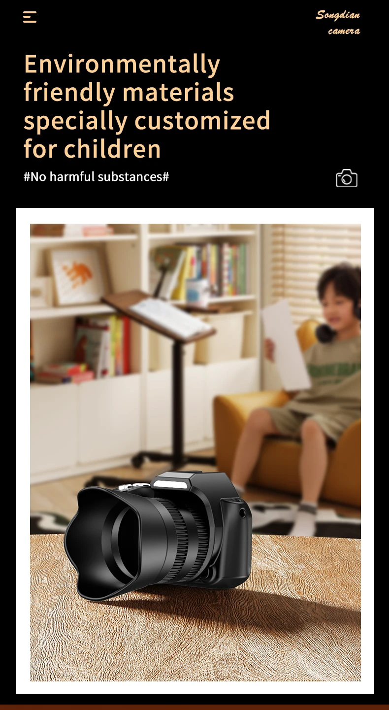 كاميرا صور وفيديو صغيرة عتيقة معالجة عبر الحدود بتصميم مدمج بدقة 1080 بكسل وكاميرا فلاش بدون مرآة