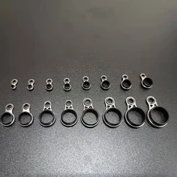 2Pcs/lot Rock Fishing Rod Guide Ring 1.5mm-16.5mm Guide Eye Telescopic Fishing Rod DIY Repair Kit Tackle Accessories B569