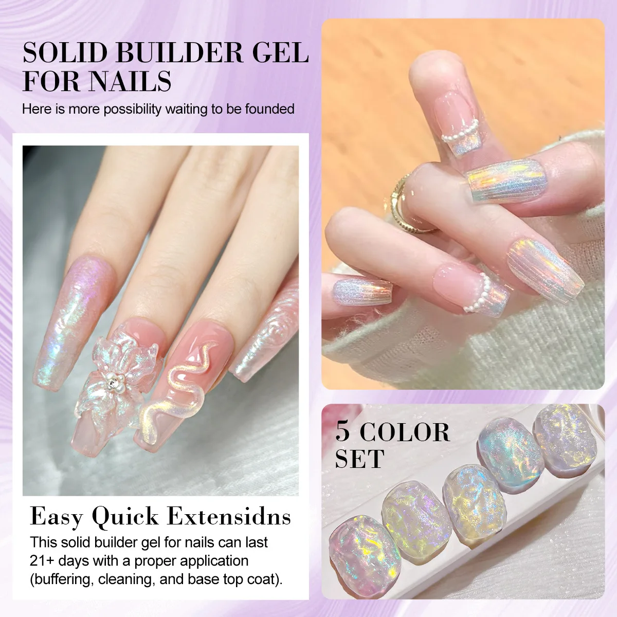 Biały, nieprzywierający żel do przedłużania paznokci, do modelowania 3D, rzeźbienia, zdobienia kwiatami, do samodzielnego wykonania zdobień paznokci, akrylowy, hurtowo.