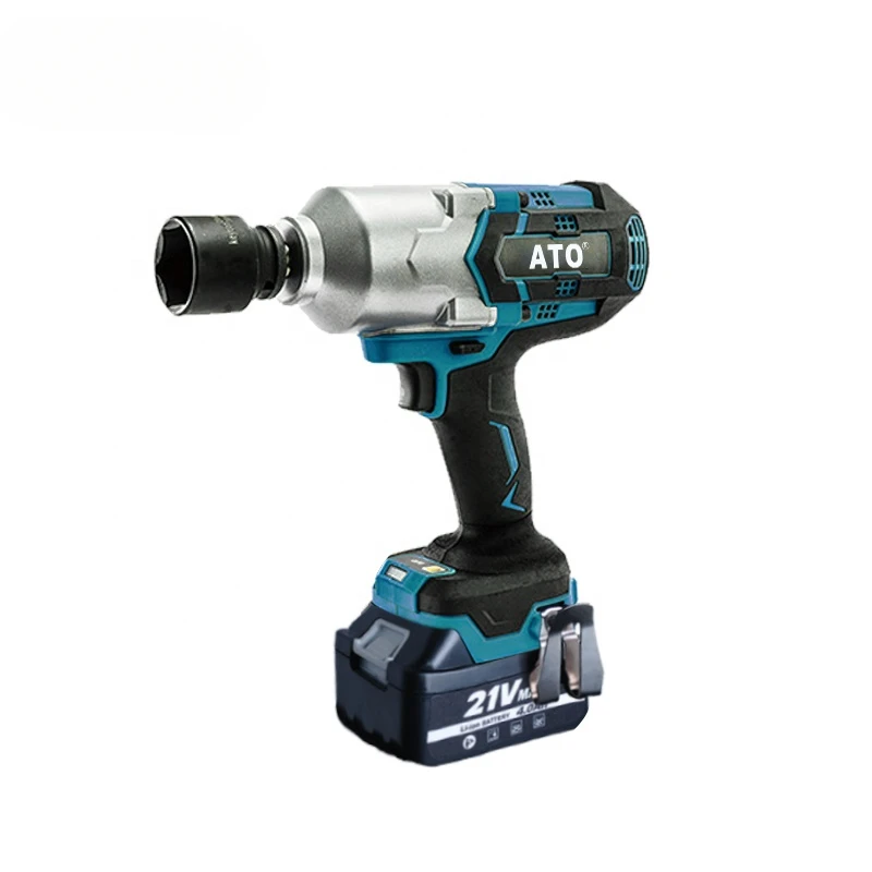 

ATO Max Power 650Nm 1000Nm 1300Nm High Torque Brushless 6.0Ah Power Tools 18V 21V Cordless Impact Wrench