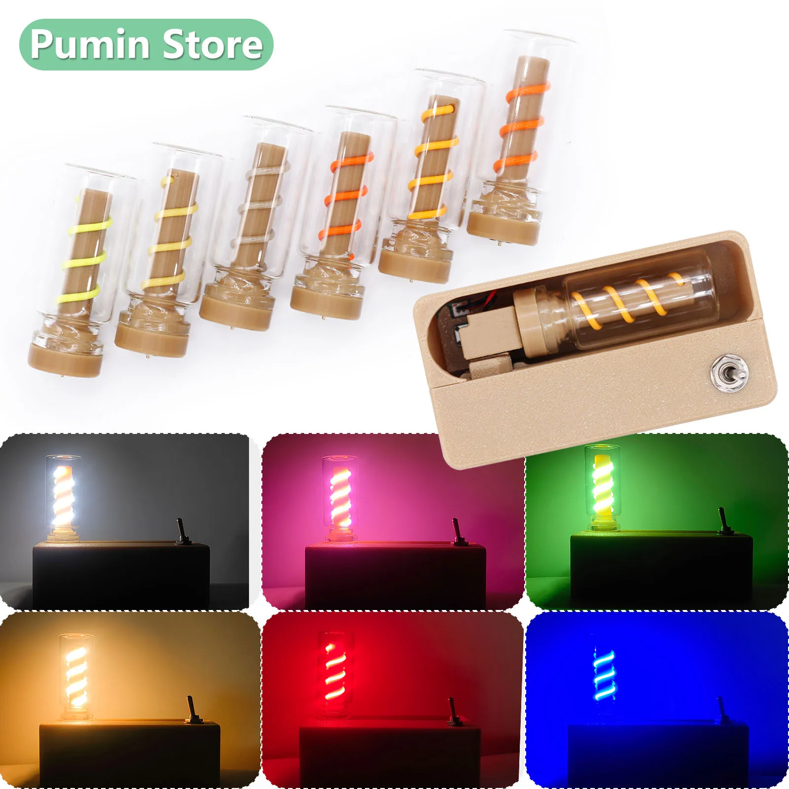 

LED Flip mechanical night lightMagnetic flexible light bulb DC5V 1000mA Magnetic lamp holder 2200K White Red Green Blue Pink DIY