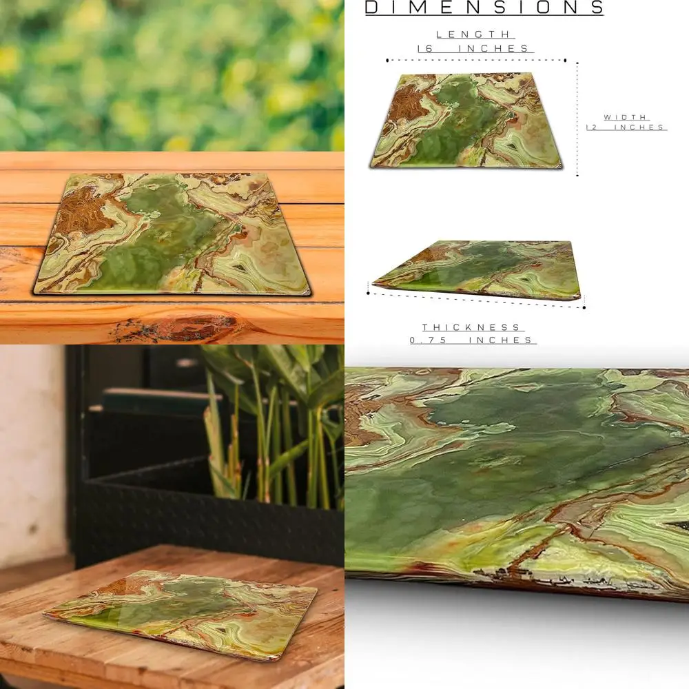 

Eco-Friendly Dual-Use Cutting Board: Ideal for Cheese and Pastry with Handcrafted Edges, Non-Slip Surface, 12x16 inches - Perfec