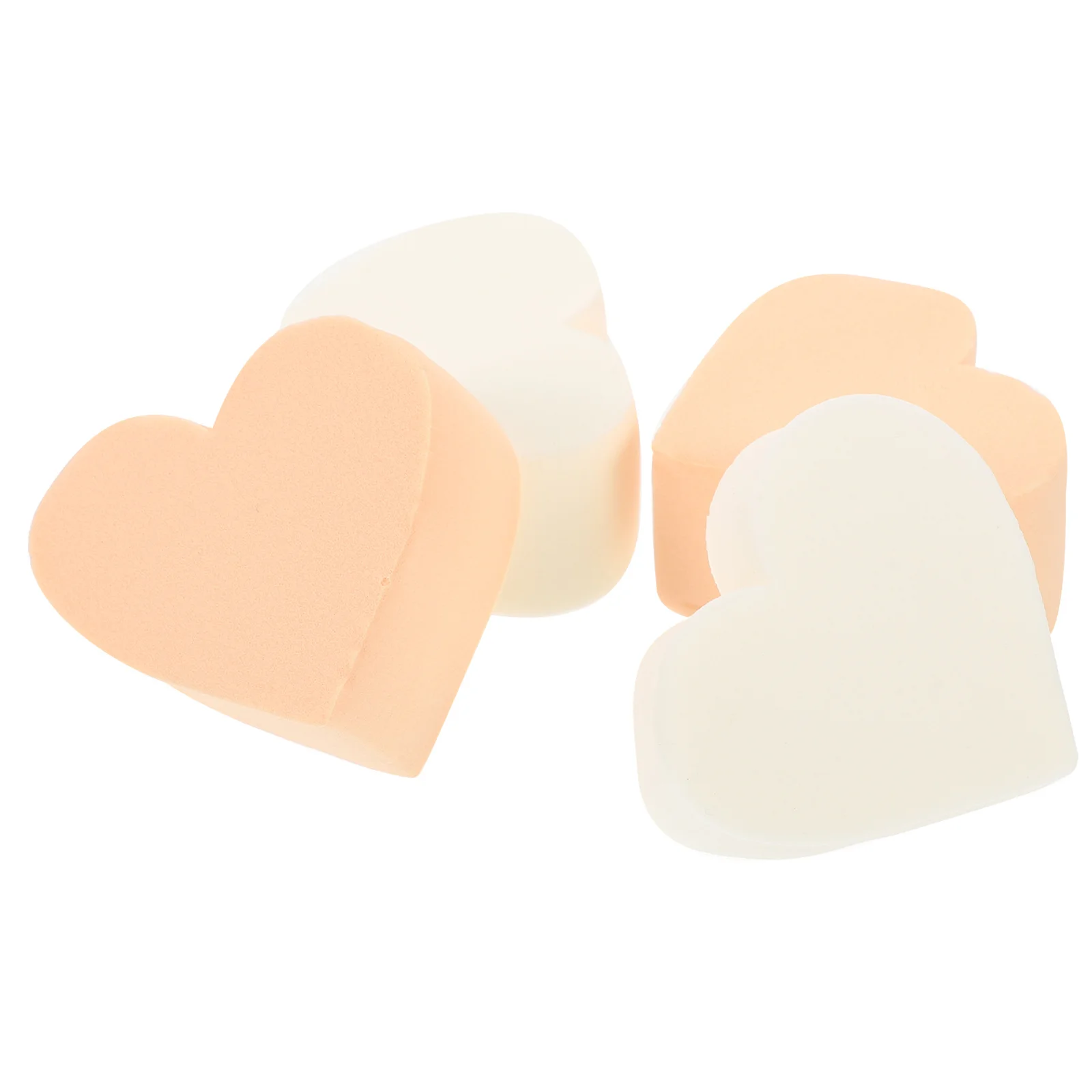 Esponjas en forma de corazón para mujer, esponja para base de maquillaje, portátil, suave, para aplicar polvo, herramienta de maquillaje de belleza, 4 Uds.