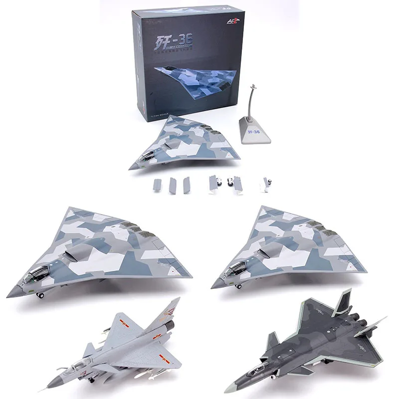

1:144 AF1 J-36 China's Sixth-generation Aircraft Crack Coating Alloy Finished Fighter Model Collection Ornaments