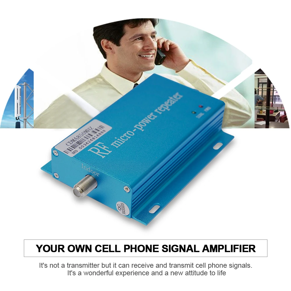 Repeater sinyal seluler Amplifier Booster CDMA850MHz, 2G 3G 4G panggilan ponsel + antena Yagi untuk meningkatkan cakupan perpanangan