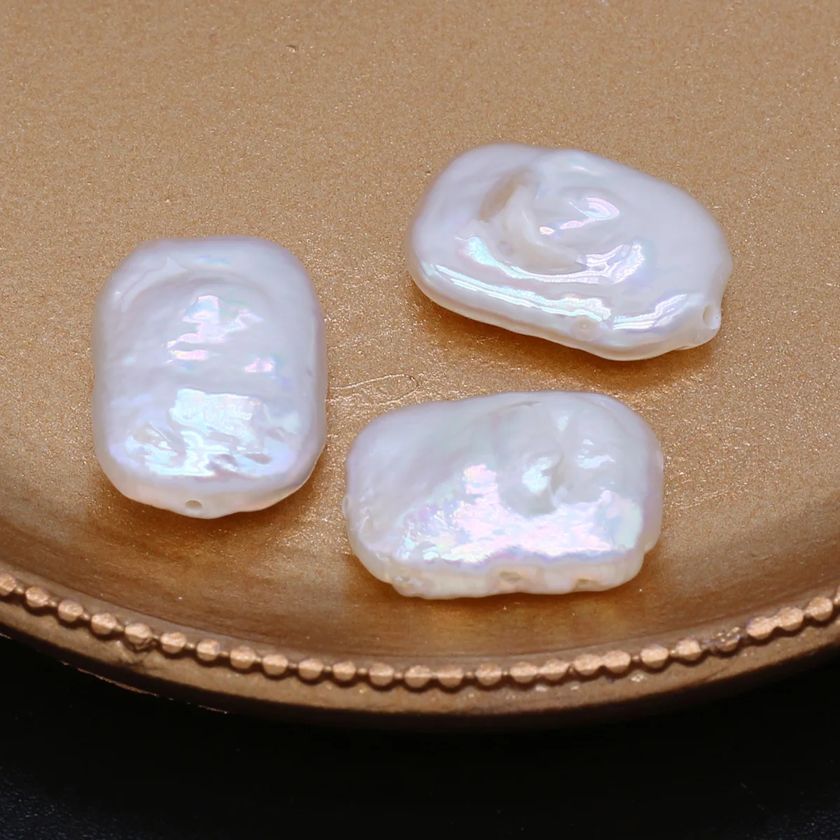 Natural Freshwater Pearl Baroque Pearl Beaded Geometry Spaced Loose Beads for Jewelry Making DIY Necklace Bracelet Accessories