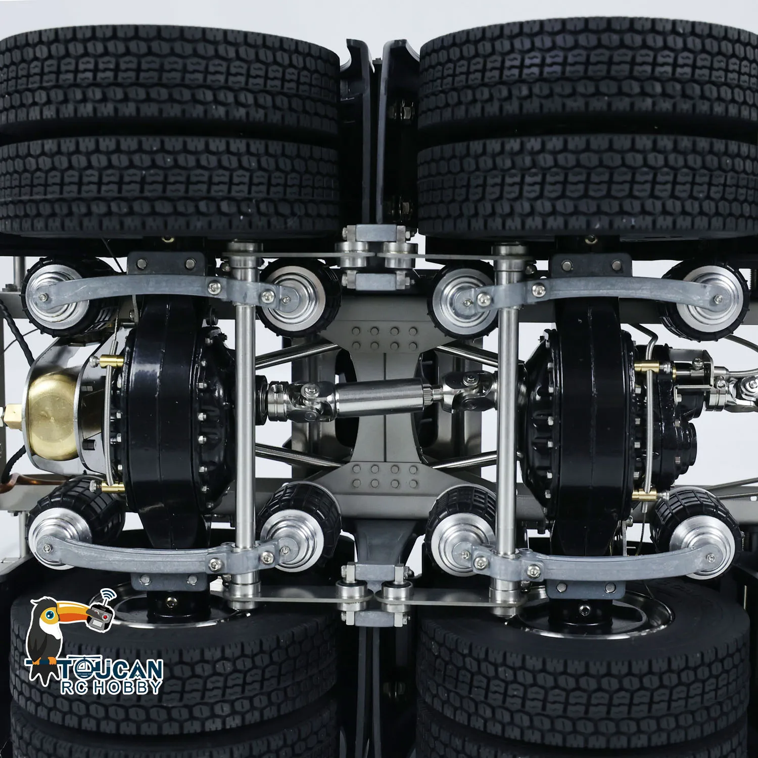 1/14 Telaio con finitura in metallo 6x6 Cambio a 3 velocità per giocattoli RC Trattore Camion FH16 Modello di veicolo per auto Parti TH23563