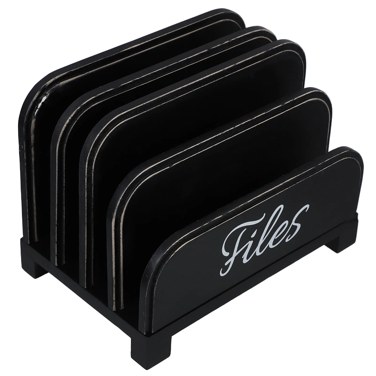 

1 Set 4 Slots Wooden File Organizer Wood Desktop Mail Sorters Envelope Holder For Office Home Countertop Document Storage Rack
