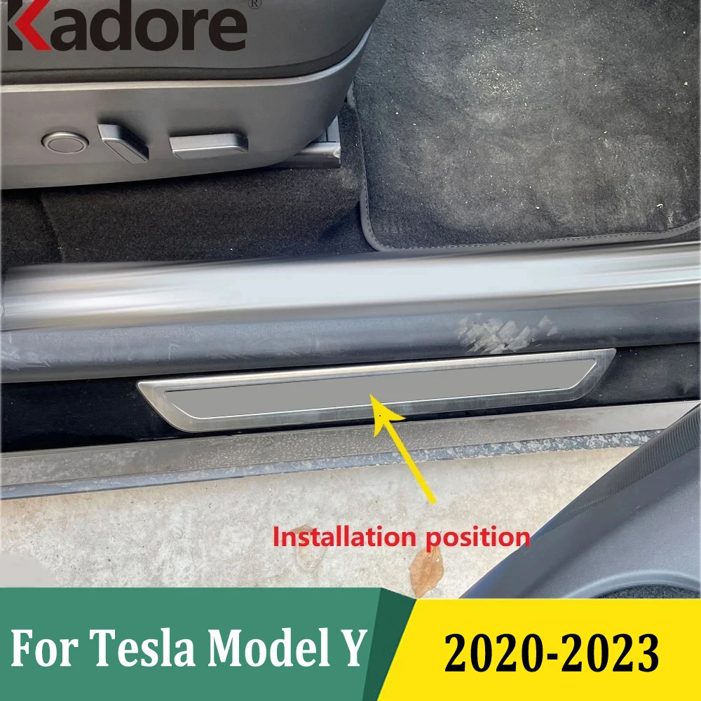 

Для Tesla Model Y 2020 2021 2022 2023 автомобильные пороги, внешние накладки на пороги, защитные накладки на дверные пороги, педали