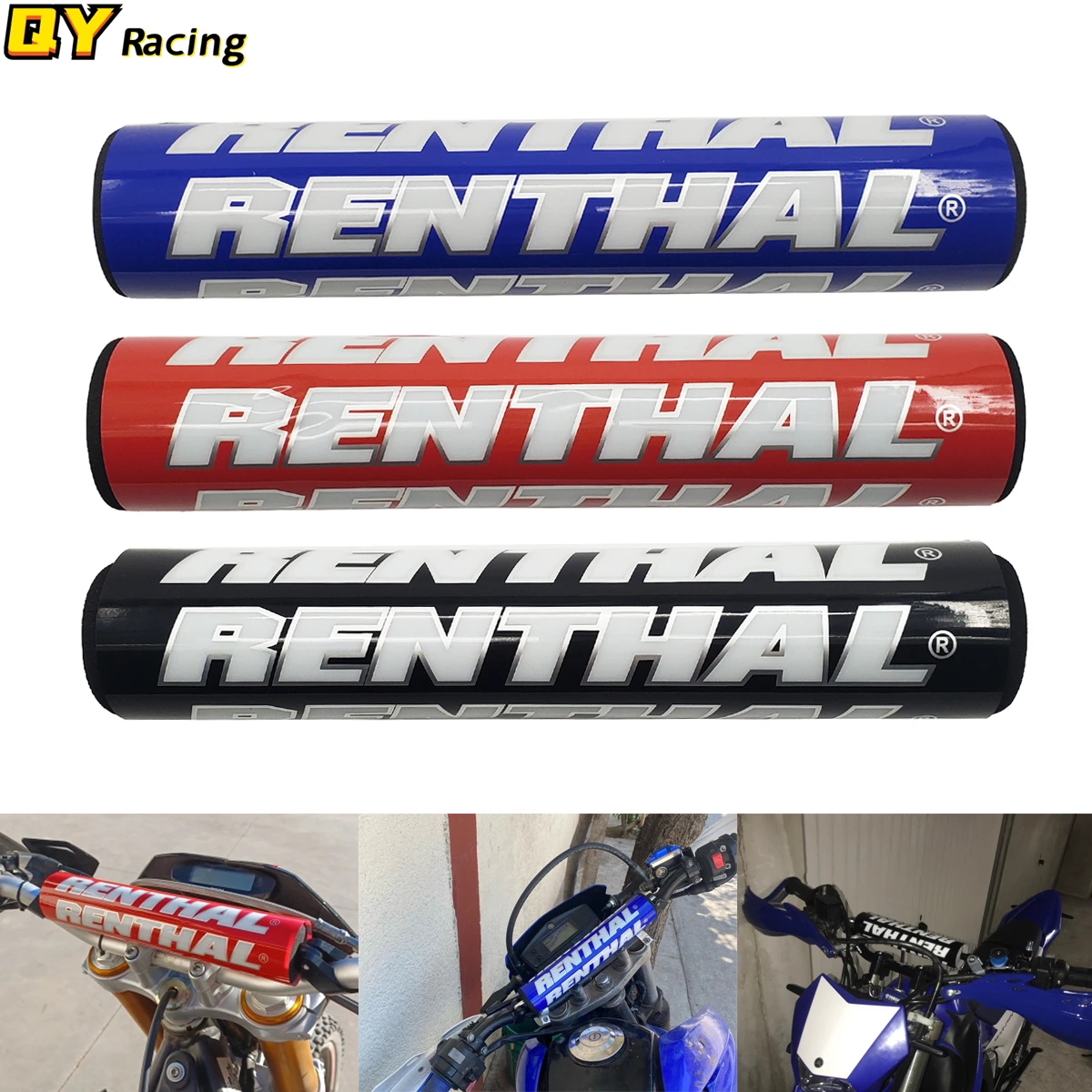 Motorcycle 25cm length Handlebar Pads For Renthal Pro 7/8