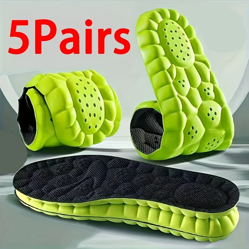 

5 pairs of lightweight and soft insoles,soft,elastic, and breathable,suitable for sports shoes and casual insoles,comfortable