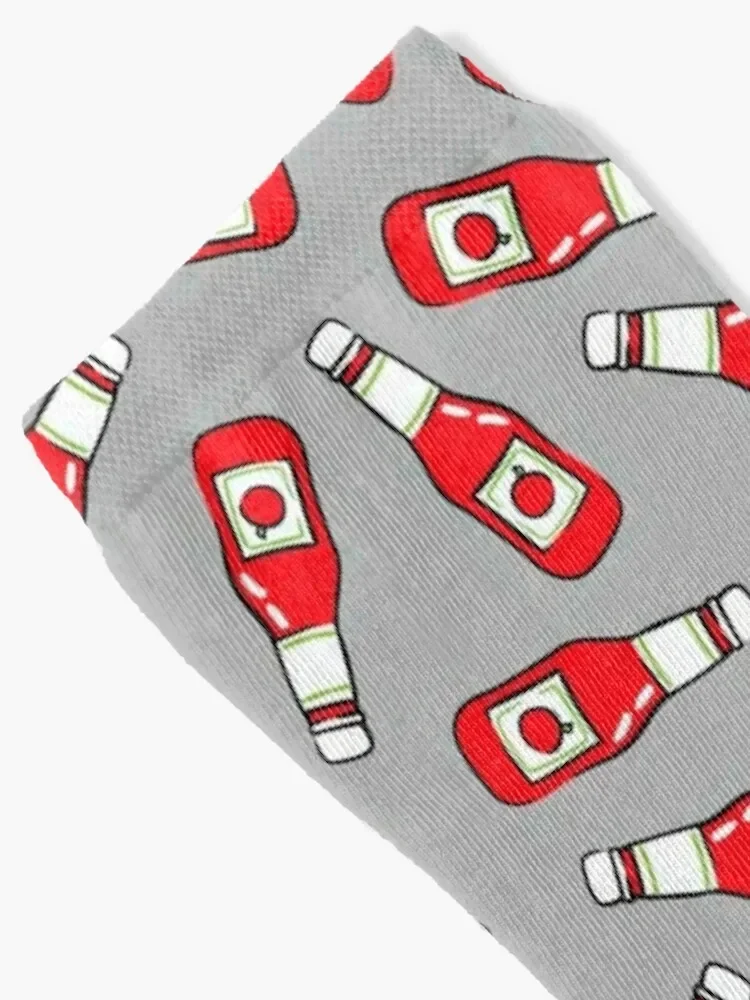 Ketchup - ketsup bottle (grey) Socks crazy anime hip hop sport Socks Girl Men's