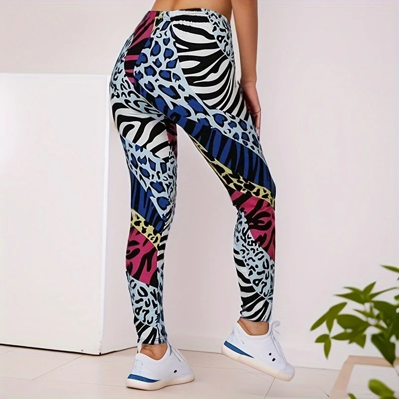 PD267 New Colorful Stripe Leopard Pattern Fashionable and Novel Outgoing Sexy Women\'s 9-point Underpants