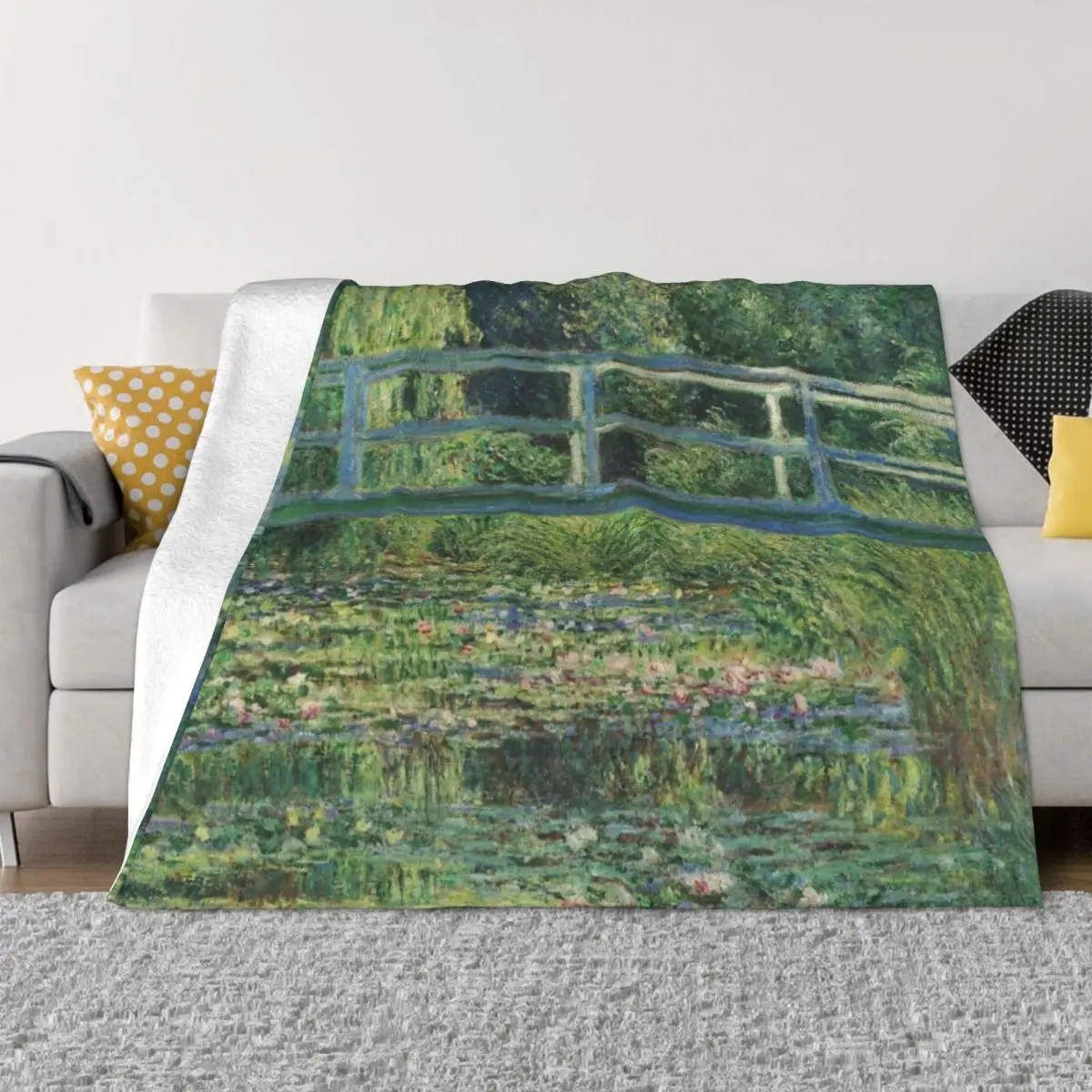 Claude Monet - The Water-Lily Pond Throw Blanket Plush Blankets for babies Heavy Blanket