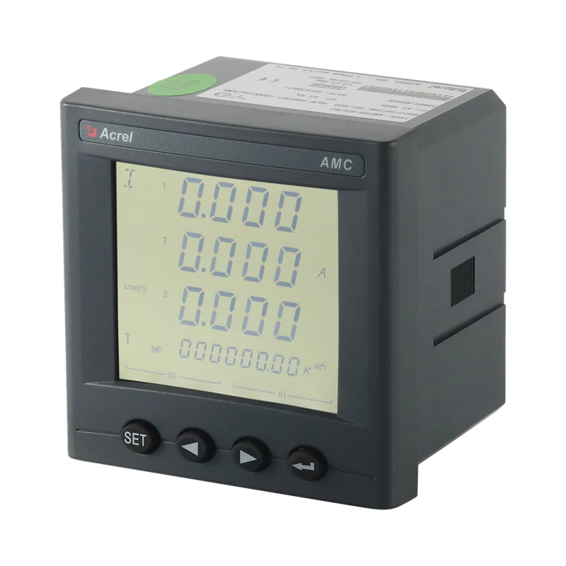 Acrel AMC72-AI3/C(II) 3 Phase LCD Display Panel Mounted AC Power Meter total Harmonic