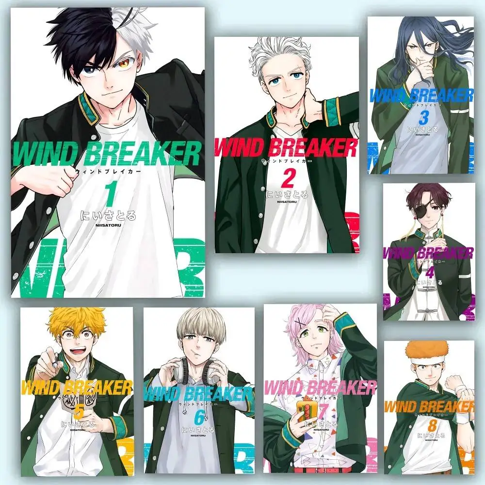 Anime W-Wind B-Breaker Manga Posters Self Adhesive Waterproof Ideal For Living Room Bedroom Bar Decoration