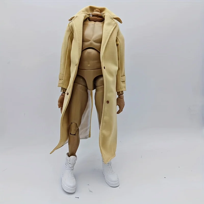 نموذج معطف كاكي للدمية الرقيقة ، خندق Solider للذكور ، سترة واقية ، شخصية الحركة ، الهوايات ، مقياس ، 12"