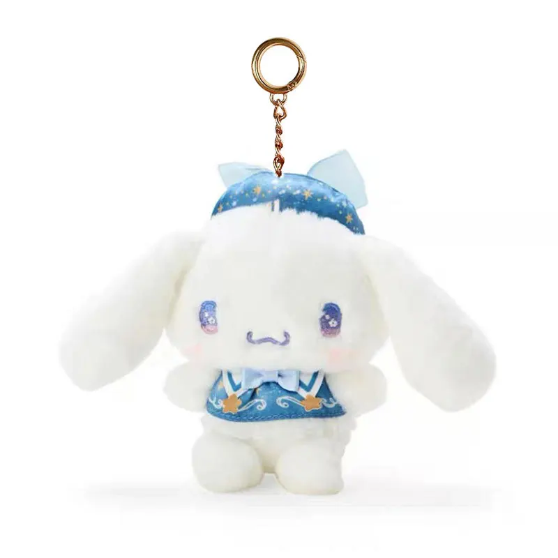 Hot Sanrio Plush Stuffed Toy Cute Magician Kuromi Melody Kawaii Cinnamoroll Backpack Pendant Keychain Children's Birthday Gift