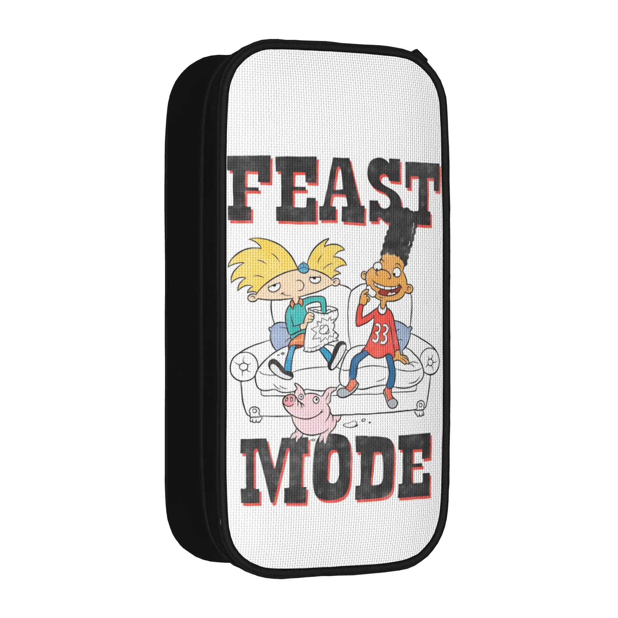 Hey Arnolds Feast Mode Share The Chips  Pencil Case Pen Holder Bags Student Big Capacity Students School Pencilcases