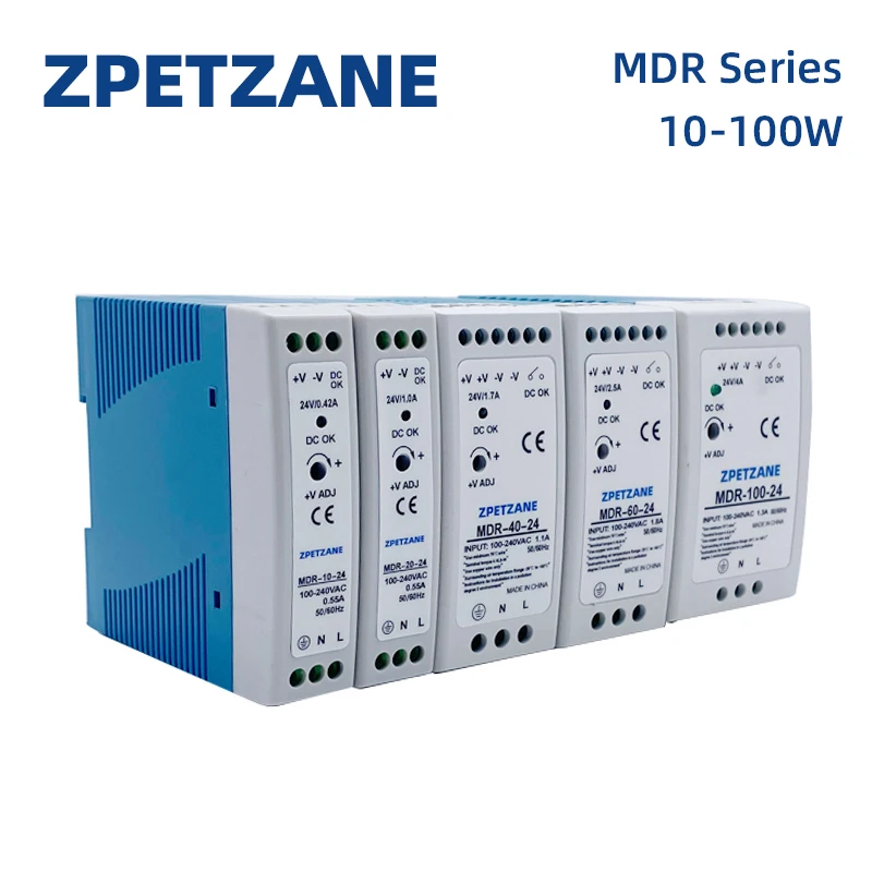 MDR-10W AC100-240V Input DC 12V 24V Source Output Industrial Mini DIN Rail Switch Power Supply Voltage Transformer