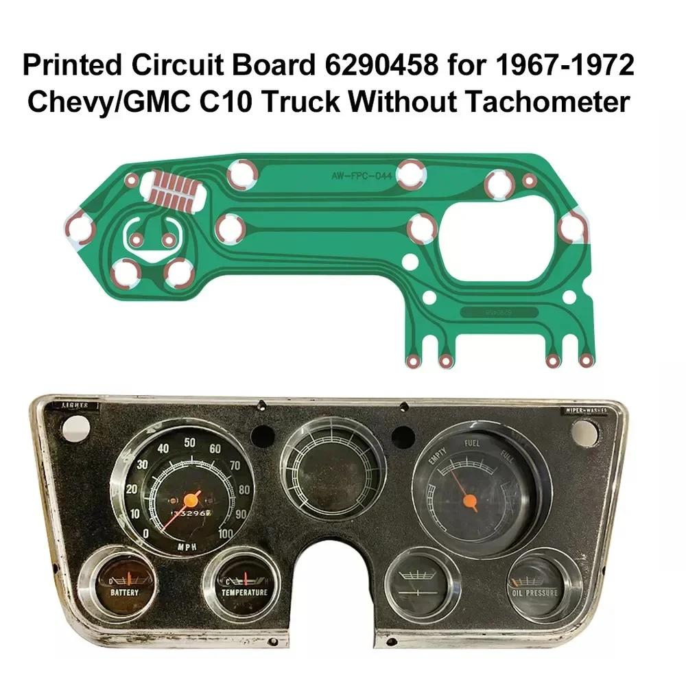 Printed Circuit Board 6290458 for 1967-72 Chevy GMC C10 Truck Without Tachometer