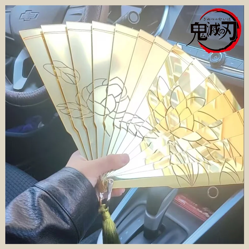 

Cosplay Folding Fan Kimetsu Demon Slayer Douma No Yaiba Doma Upper Rank Two Swordsmith Village Arc Men Party Prop Toy
